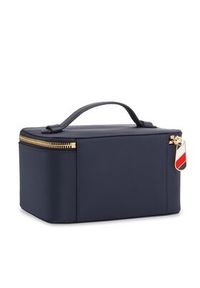 TOMMY HILFIGER - Tommy Hilfiger Kosmetyczka Poppy Vanity Case Corp AW0AW16017 Granatowy. Kolor: niebieski. Materiał: skóra