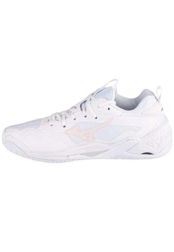 Mizuno - Buty do piłki ręcznej damskie, Wave Stealth Neo II. Kolor: różowy, biały, wielokolorowy. Materiał: syntetyk, materiał. Model: Mizuno Wave. Sport: piłka ręczna