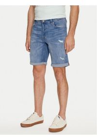 Jack & Jones - Jack&Jones Szorty jeansowe Jjirick 12250177 Niebieski Regular Fit. Kolor: niebieski. Materiał: bawełna