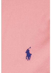 Polo Ralph Lauren koszula bawełniana męska kolor różowy slim z kołnierzykiem button-down. Okazja: na co dzień. Typ kołnierza: button down, polo. Kolor: różowy. Materiał: bawełna. Wzór: aplikacja. Styl: casual #2