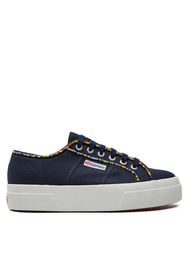 Superga Tenisówki Multicolor Beads 2740 S4131FW Granatowy. Kolor: niebieski