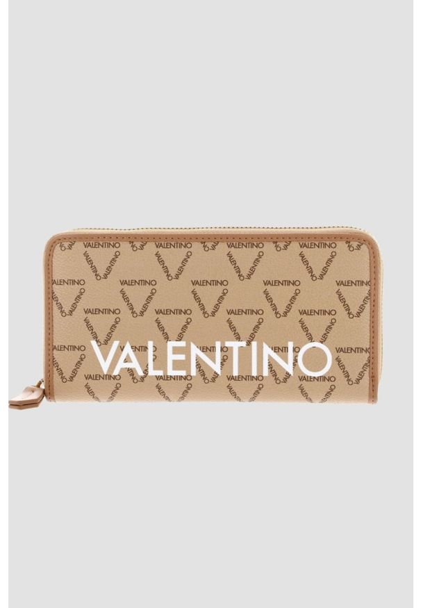 Valentino by Mario Valentino - VALENTINO Beżowy portfel Liuto. Kolor: beżowy