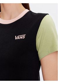 Vans T-Shirt Colorblock Crew VN000AEF Czarny Regular Fit. Kolor: czarny. Materiał: bawełna