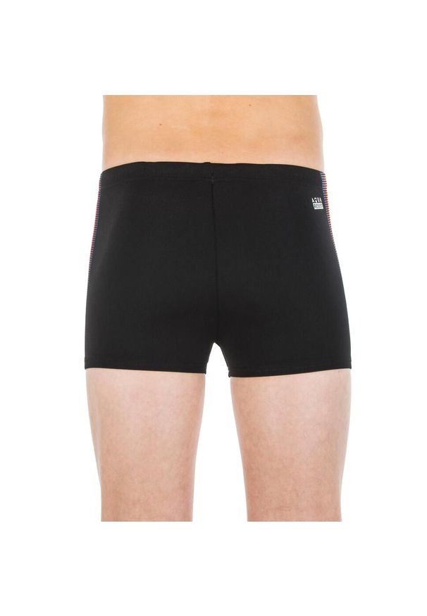 Decathlon - Bokserki pływackie dla dzieci Nabaiji 500 Fitib. Kolor: żółty, czarny, wielokolorowy, zielony. Materiał: poliester, materiał