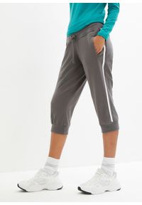 bonprix - Spodnie 3/4 do biegania z bawełny (2 pary). Kolor: czarny. Materiał: bawełna. Styl: sportowy #1