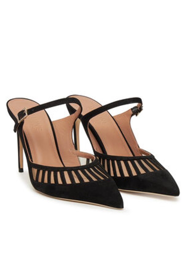 MALONE SOULIERS Klapki Bardot 90-2 Czarny. Kolor: czarny. Materiał: zamsz, skóra