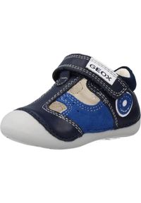 Geox - Buty GEOX B TUTIM B. A Niebieski. Kolor: niebieski. Materiał: tkanina, skóra. Sport: turystyka piesza