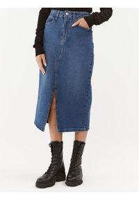 Noisy may - Noisy May Spódnica jeansowa Kath 27030068 Granatowy Regular Fit. Kolor: niebieski. Materiał: bawełna, jeans
