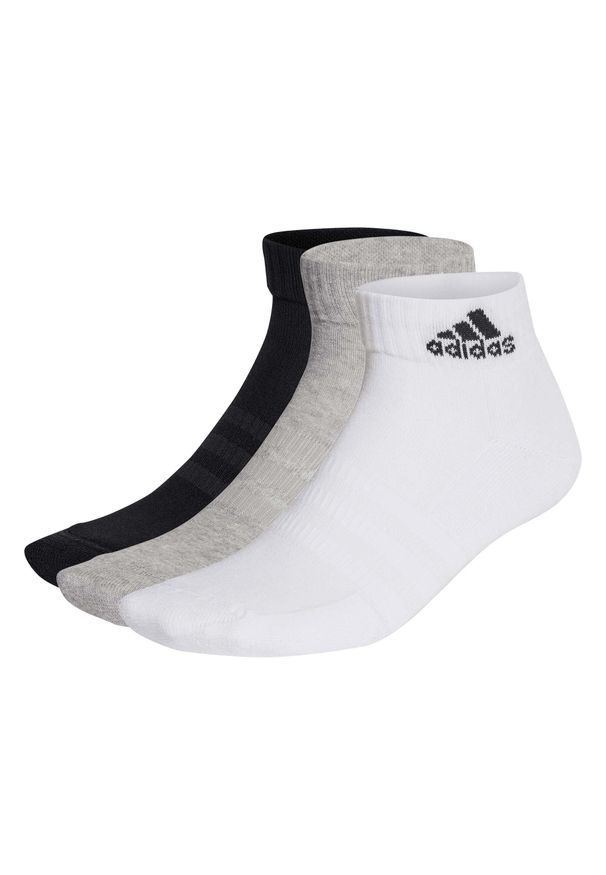 Adidas - Skarpety adidas Cushioned Sportswear Ankle Socks 3p. Kolor: wielokolorowy, szary