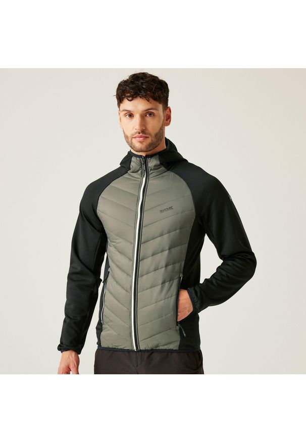 Regatta - Męska kurtka Andreson VIII Hybrid wodoodporna z przegrodami. Kolor: zielony. Sezon: zima. Sport: narciarstwo