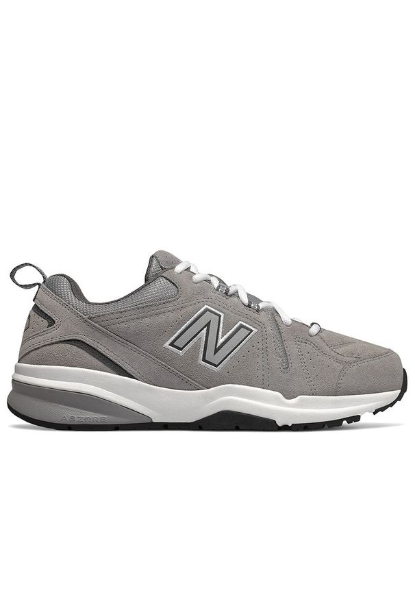 Buty męskie New Balance MX608UG5 - szare. Okazja: na co dzień. Zapięcie: sznurówki. Kolor: szary. Materiał: syntetyk, skóra, materiał. Szerokość cholewki: normalna