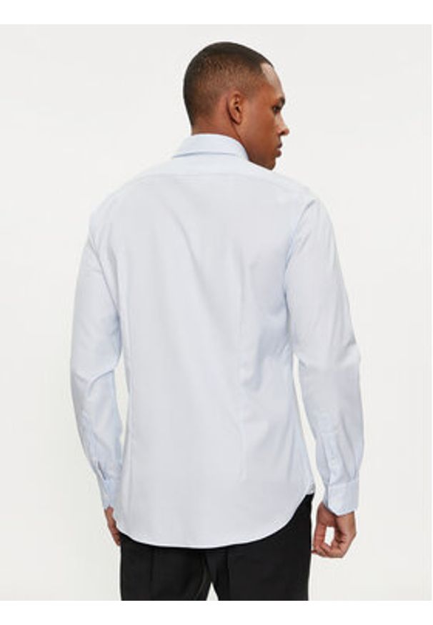 Michael Kors Koszula MD0DS01032 Błękitny Slim Fit. Kolor: niebieski. Materiał: bawełna