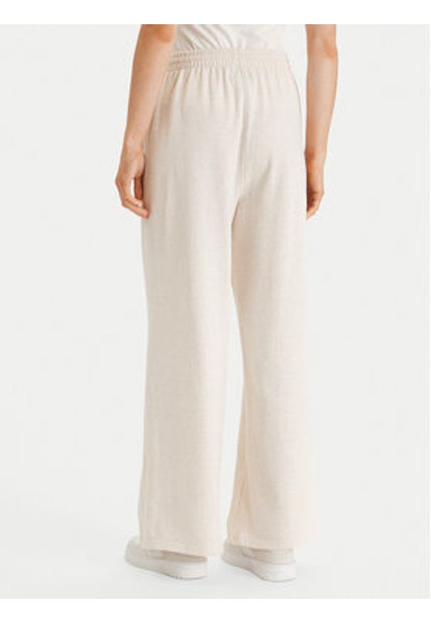 TOMMY HILFIGER - Tommy Hilfiger Spodnie dresowe UW0UW06180 Beżowy Wide Leg. Kolor: beżowy. Materiał: bawełna