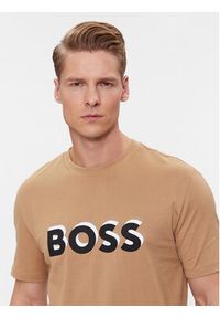 BOSS - Boss T-Shirt Tiburt 427 50506923 Beżowy Regular Fit. Kolor: beżowy. Materiał: bawełna #3