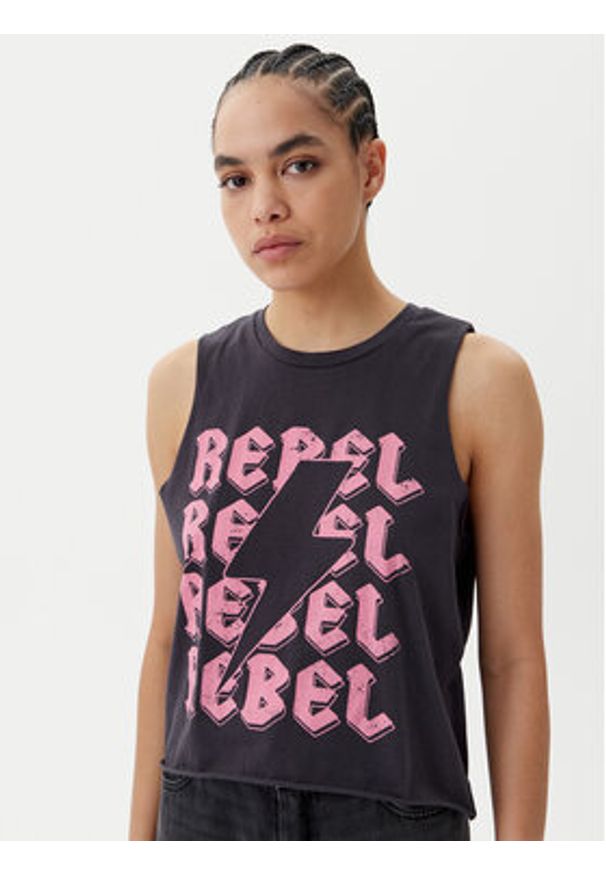 Noisy may - Noisy May Top Rebel 27034002 Szary Oversize. Kolor: szary. Materiał: bawełna