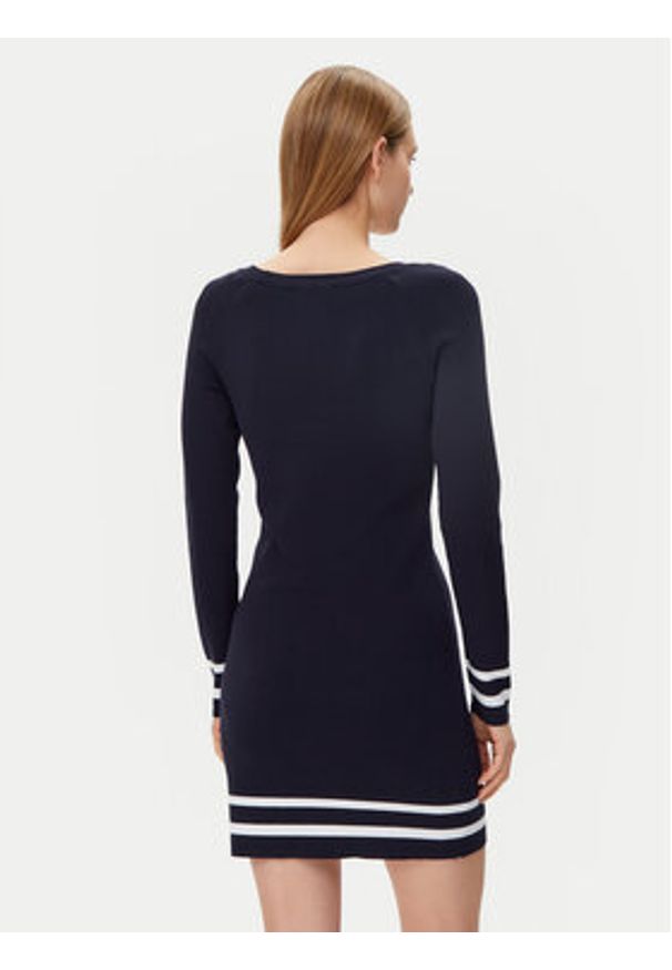 Morgan Sukienka dzianinowa 251-RMVALI Granatowy Slim Fit. Kolor: niebieski. Materiał: syntetyk