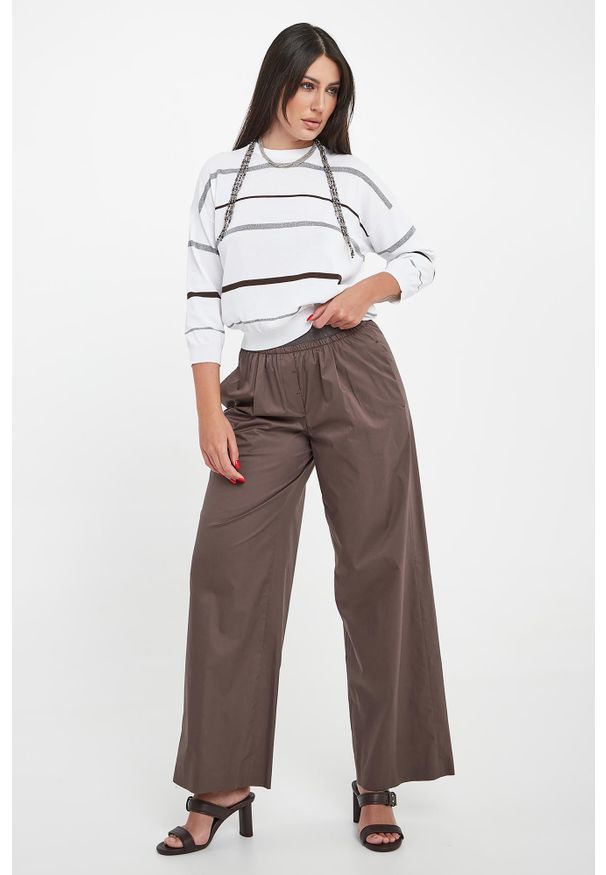 Sweter damski w paski PESERICO. Wzór: paski