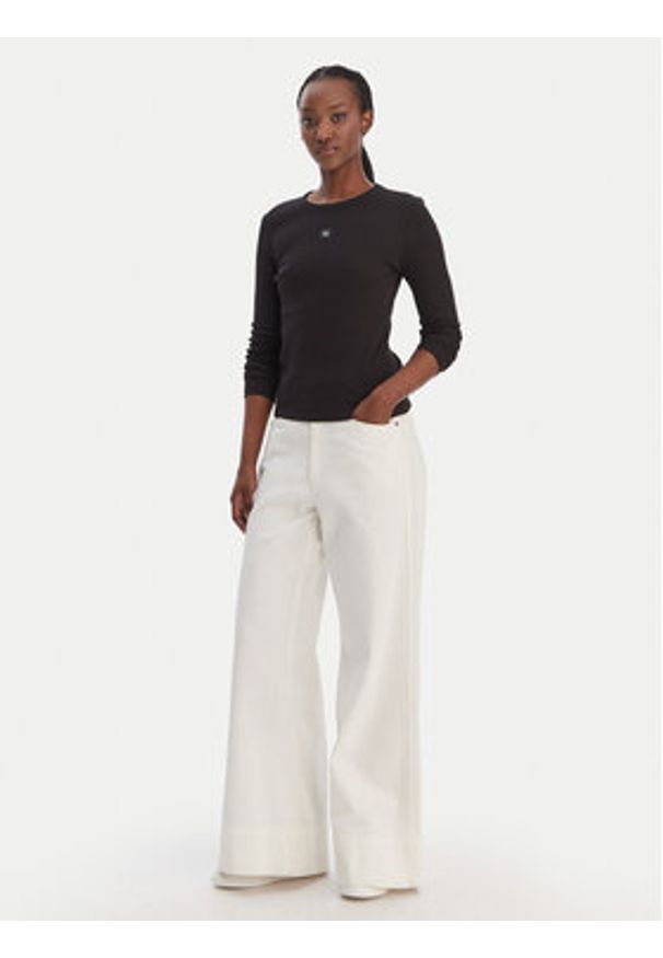 Calvin Klein Jeans Bluzka LV047E205G Czarny Slim Fit. Kolor: czarny. Materiał: bawełna