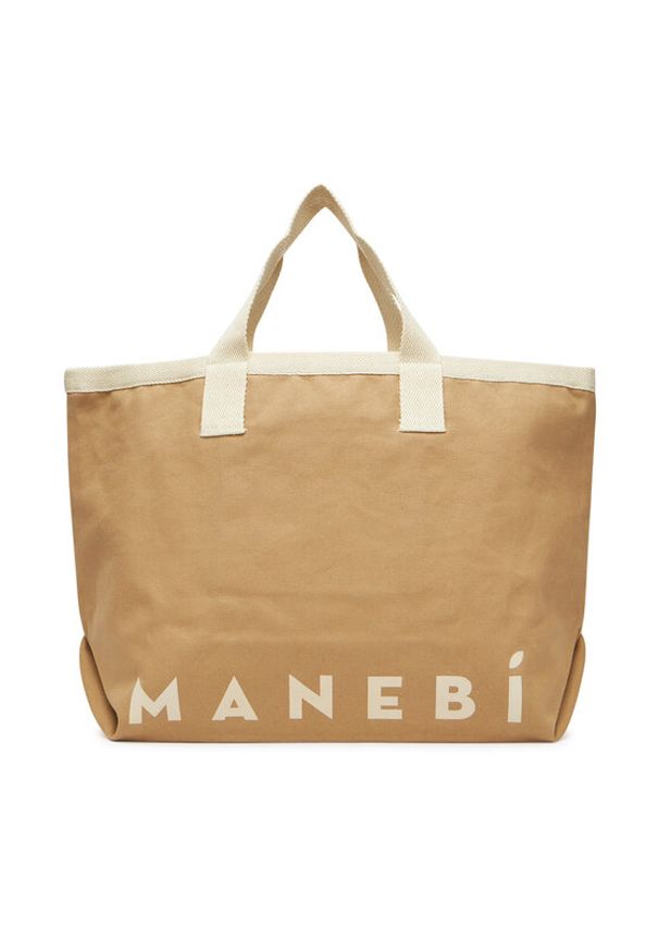 Manebi Torebka B 0.4 EY Beżowy. Kolor: beżowy