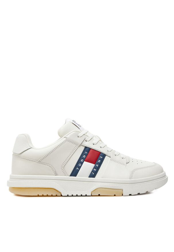 Tommy Jeans Sneakersy The Brooklyn Leather EM0EM01429 Biały. Kolor: biały. Materiał: skóra