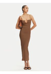 JACQUEMUS Sukienka dzianinowa 24E241KN358-2355 Brązowy Regular Fit. Kolor: brązowy. Materiał: wiskoza #2
