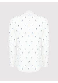 Pako Lorente - PAKO LORENTE – Biała męska koszula w palmy. Typ kołnierza: kołnierzyk klasyczny. Kolor: biały. Materiał: bawełna, elastan. Długość rękawa: długi rękaw. Długość: długie. Styl: klasyczny #3