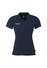KEMPA - Damska koszulka polo Kempa Classic. Typ kołnierza: polo. Kolor: niebieski, czarny, biały, wielokolorowy. Wzór: haft, napisy