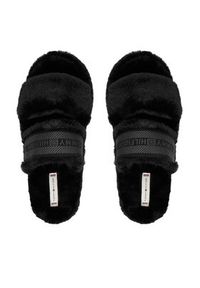 TOMMY HILFIGER - Tommy Hilfiger Kapcie Hilfiger Fur Slipper FW0FW08854 Czarny. Kolor: czarny. Materiał: materiał #6