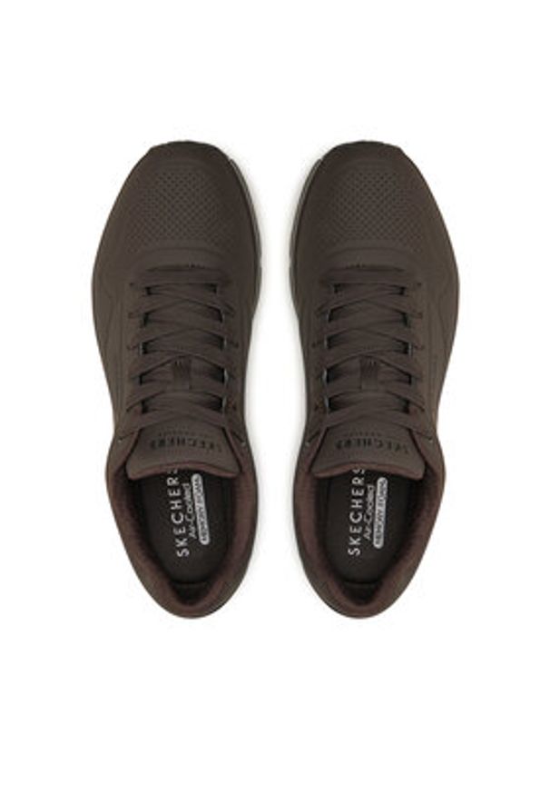 skechers - Skechers Sneakersy Uno Stand On Air 52458/CHOC Brązowy. Kolor: brązowy. Materiał: skóra