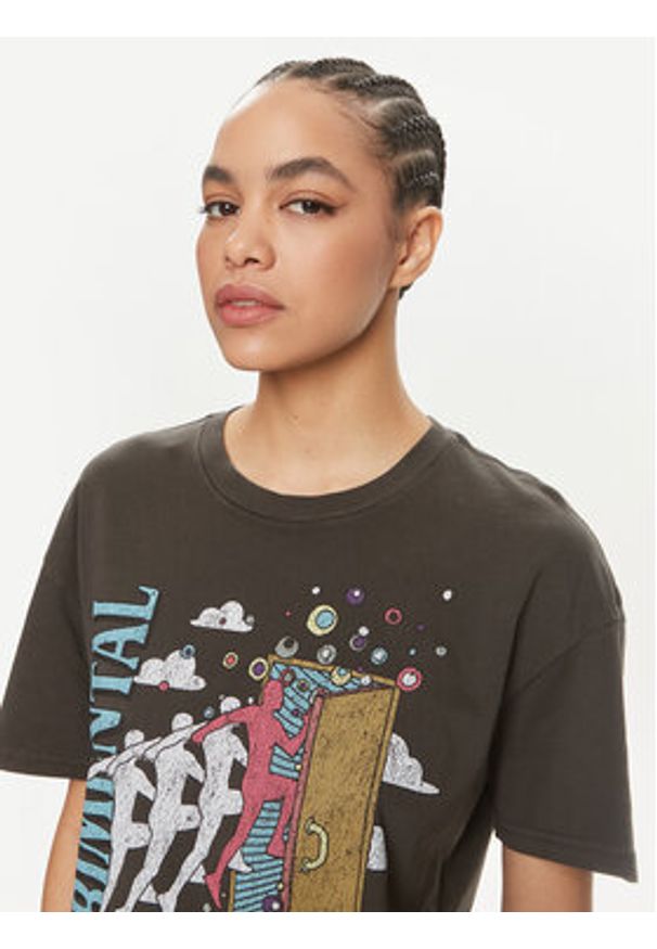 Vans T-Shirt Vivid Dreams Oversized VN000H08 Czarny Regular Fit. Kolor: czarny. Materiał: bawełna