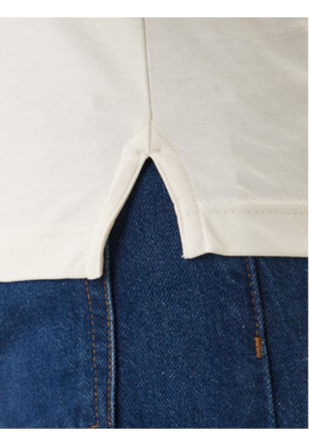 TOMMY HILFIGER - Tommy Hilfiger Polo MW0MW41613 Écru Regular Fit. Typ kołnierza: polo. Materiał: bawełna