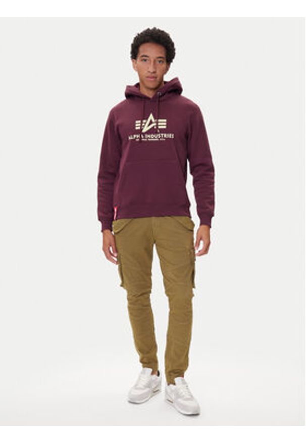 Alpha Industries Bluza Basic 178312 Zielony Regular Fit. Kolor: zielony. Materiał: bawełna