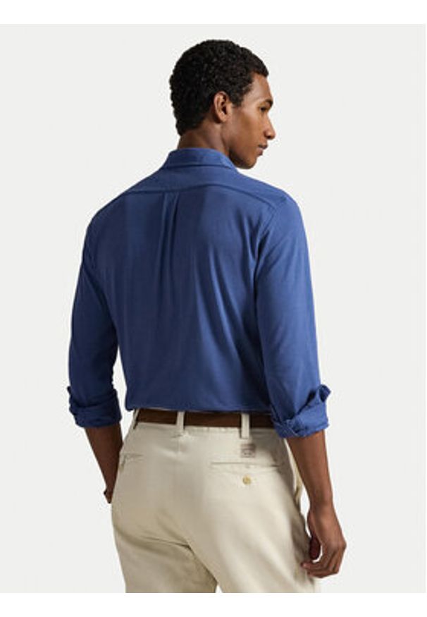 Polo Ralph Lauren Koszula 710654408502 Niebieski Regular Fit. Typ kołnierza: polo. Kolor: niebieski. Materiał: bawełna