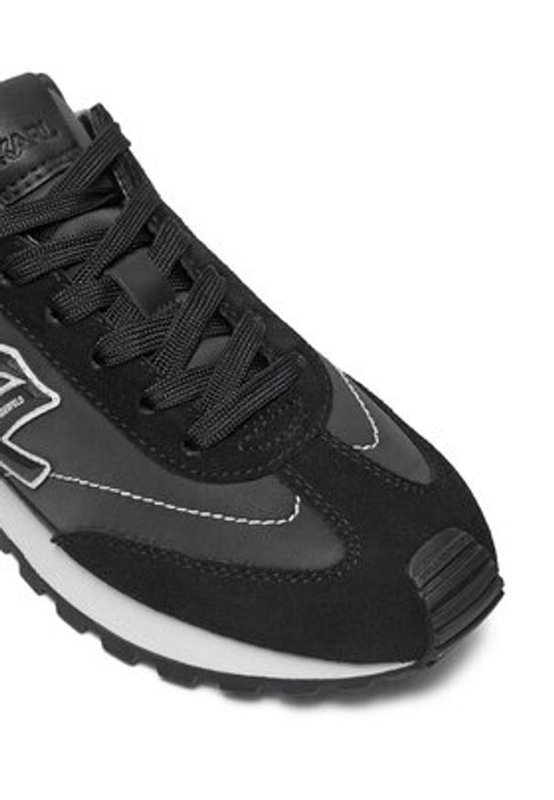 Karl Lagerfeld - KARL LAGERFELD Sneakersy Kairo KL61124A Czarny. Kolor: czarny. Materiał: skóra