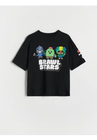 Reserved - T-shirt oversize Brawl Stars - czarny. Kolor: czarny. Materiał: dzianina