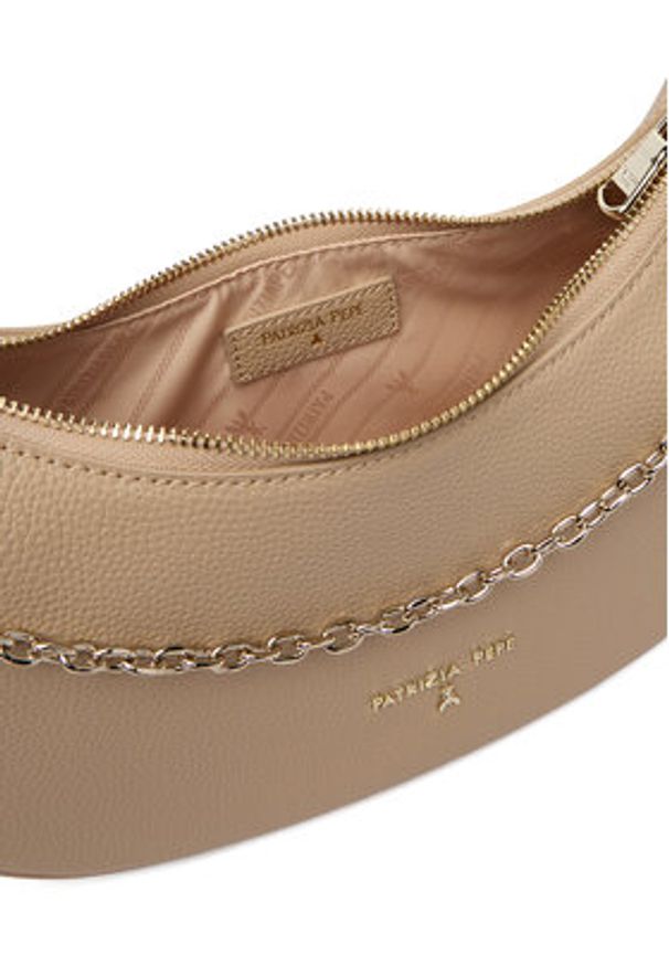 Patrizia Pepe Torebka 8B0310/L001-R874 Beżowy. Kolor: beżowy. Materiał: skórzane