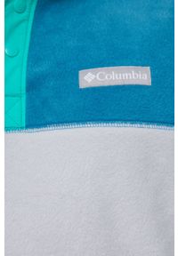 columbia - Columbia bluza męska kolor szary wzorzysta. Okazja: na co dzień. Kolor: szary. Materiał: dzianina. Wzór: aplikacja. Styl: casual