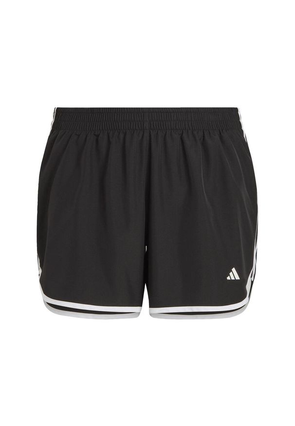 Adidas - Marathon 20 Running Shorts (Plus Size). Kolekcja: plus size. Kolor: czarny, biały, wielokolorowy. Materiał: materiał. Sport: bieganie