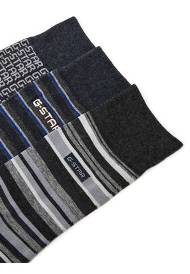 G-Star RAW - G-Star Raw Skarpety AS_G-STAR_W_047_SS25 (3-PACK) Czarny. Kolor: czarny. Materiał: bawełna, materiał