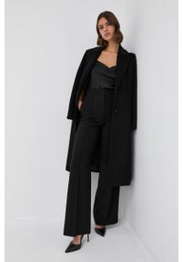 MAX&Co. Płaszcz wełniany kolor czarny przejściowy. Okazja: na co dzień. Kolor: czarny. Materiał: wełna. Styl: casual, klasyczny #1