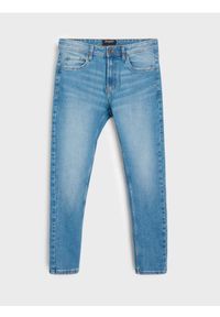 Sinsay - Jeansy slim fit - granatowy. Kolor: niebieski