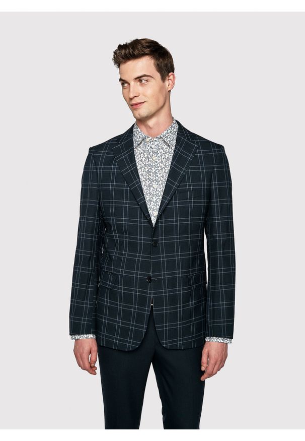 Pako Lorente - PAKO LORENTE – Biała koszula w roślinny niebieski wzór. Typ kołnierza: kołnierzyk klasyczny. Kolor: biały, niebieski, wielokolorowy. Materiał: bawełna, elastan. Długość rękawa: długi rękaw. Długość: długie. Styl: klasyczny