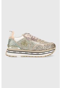 Liu Jo sneakersy WONDER kolor złoty BA3021EX13504178. Nosek buta: okrągły. Zapięcie: sznurówki. Kolor: złoty. Materiał: guma. Obcas: na platformie #1