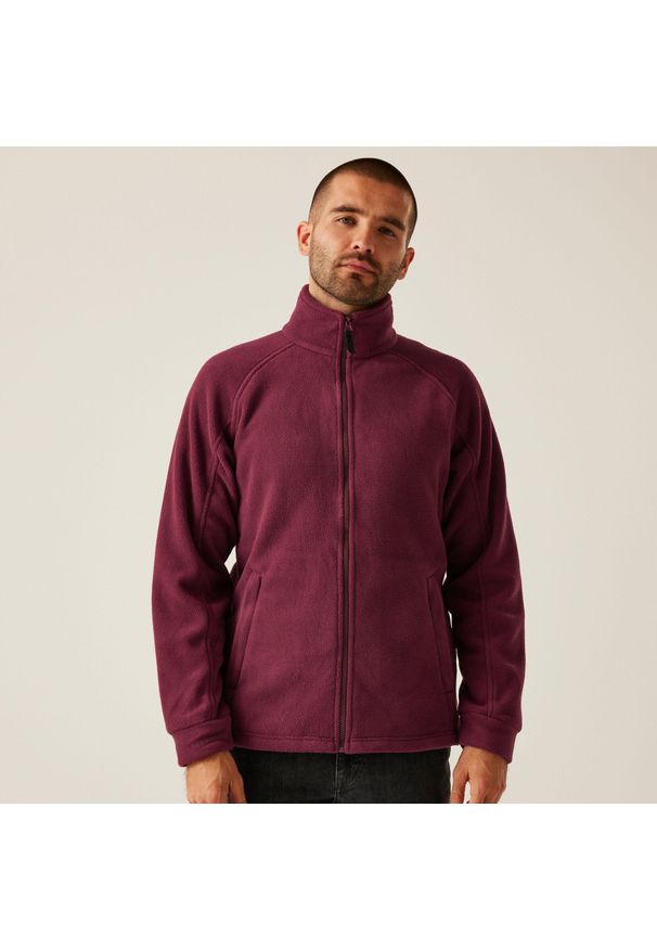 Regatta - Męski polar Thor III z pełnym zamkiem błyskawicznym. Kolor: czerwony. Materiał: polar. Sezon: zima. Sport: turystyka piesza