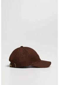 MOODO - Czapka z daszkiem brązowa. Kolor: brązowy. Materiał: bawełna #1