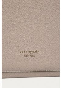 Kate Spade - Torebka skórzana. Kolor: szary. Materiał: skórzane. Rodzaj torebki: na ramię #4
