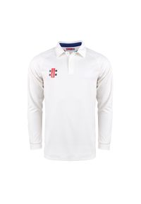 GRAY-NICOLLS - Profesjonalna koszulka z długim rękawem Gray-Nicolls V2. Kolor: wielokolorowy, niebieski, biały. Długość rękawa: długi rękaw. Długość: długie #1