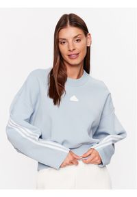 Adidas - adidas Bluza Future Icons 3-Stripes Sweatshirt IL3056 Niebieski Loose Fit. Kolor: niebieski. Materiał: bawełna #1