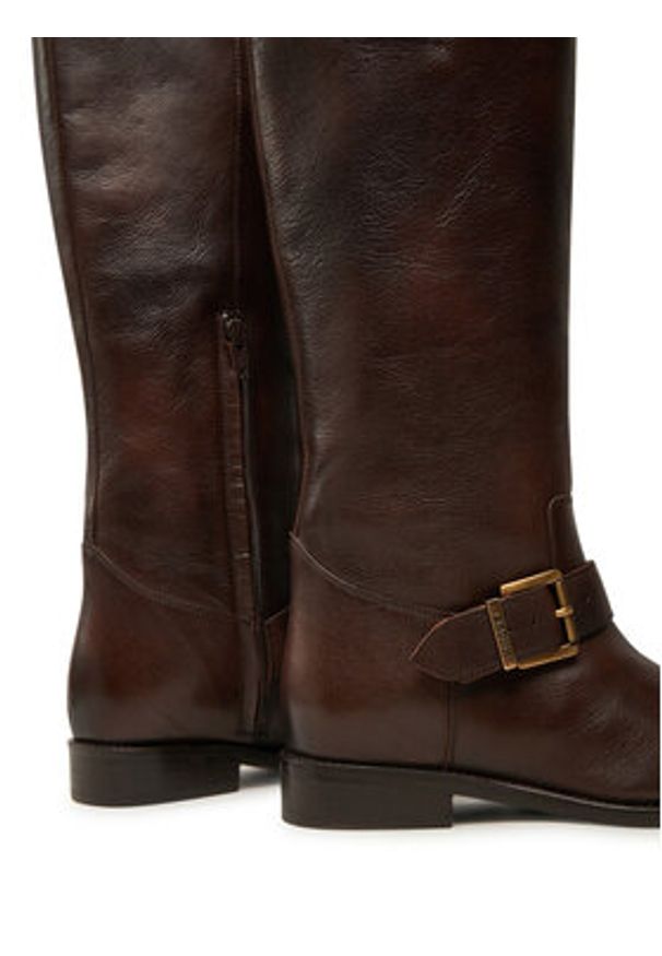 Bronx Oficerki Fe-Lise 14332-V Brązowy. Kolor: brązowy. Materiał: skóra