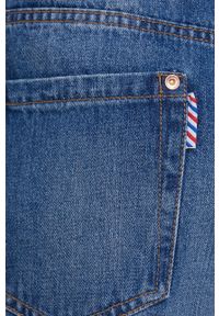 United Colors of Benetton jeansy damskie high waist. Stan: podwyższony. Kolor: niebieski